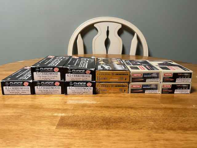 6.5 Creedmore Ammunition for sale 11 boxes