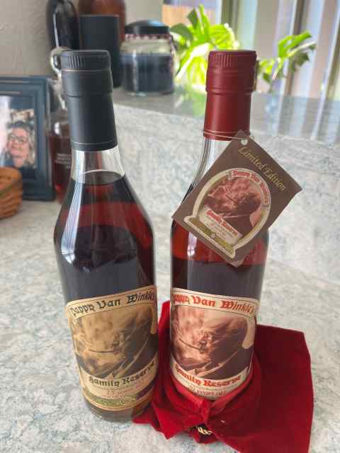 PAPPY VAN WINKLE  bourbon 15 &amp; 20 Trade for guns 