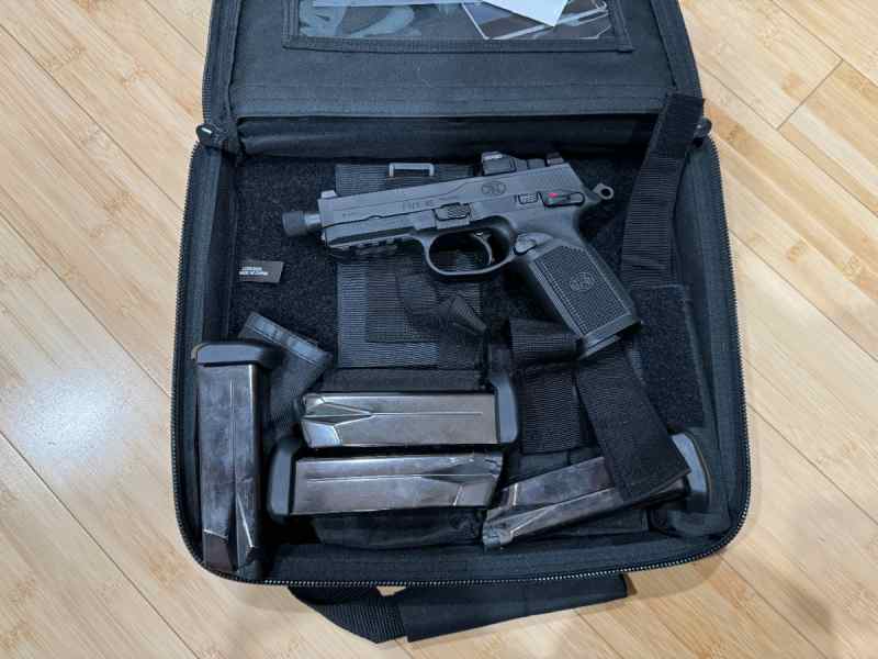 FNX 45 Tactical w/ 4 mags, original bag, and optic