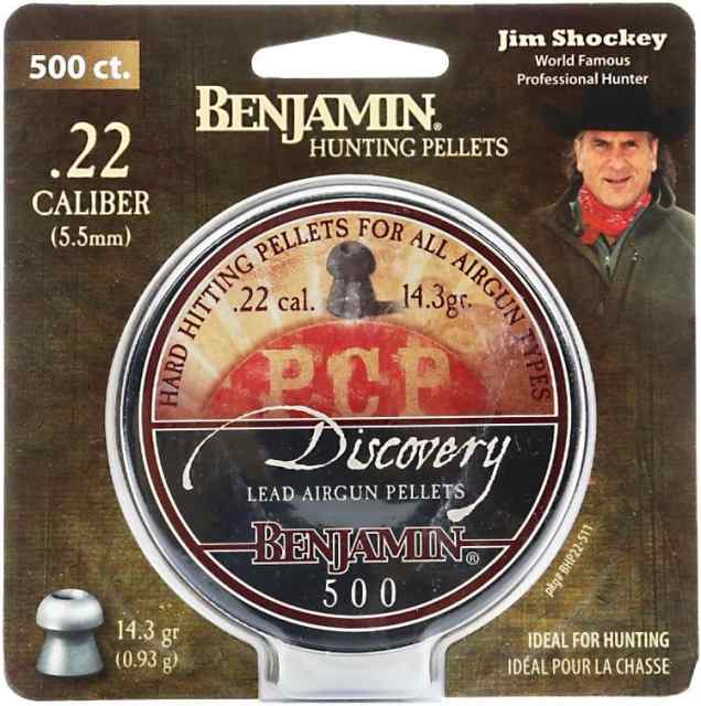 Benjamin Discovery Airgun Pellets ,22 cal , 500 ct