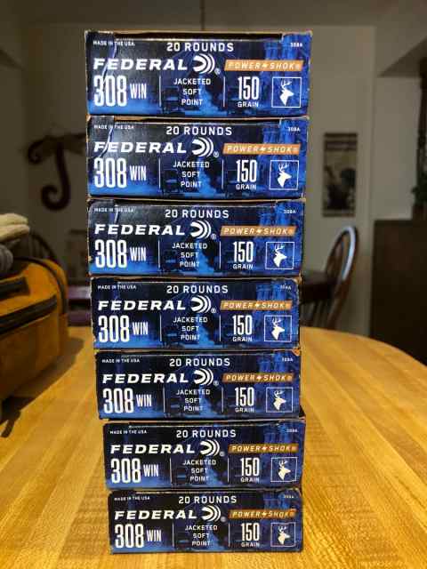 Federal 308 JSP &amp; BSP 160 rounds 215.00 cash only