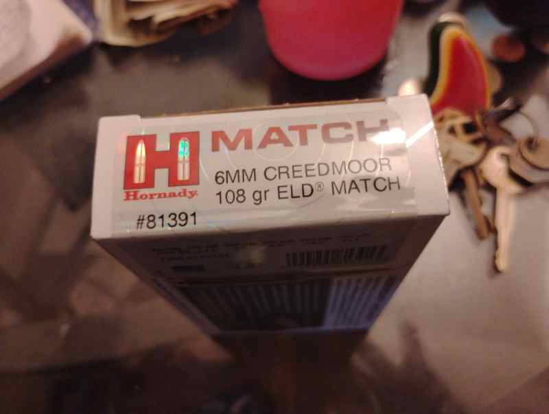 Hornady match 6mm creedmoor 