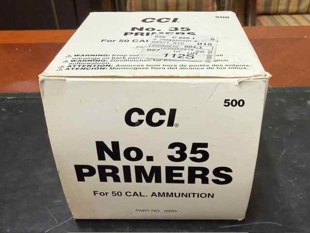 CCI Primers No. 35 50 Cal Rifle 0320 Brick of 500 