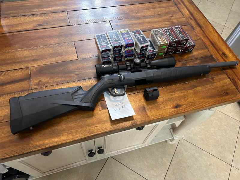 Savage Arms B22 FVSR .22 WMR w/ Scope and Ammo