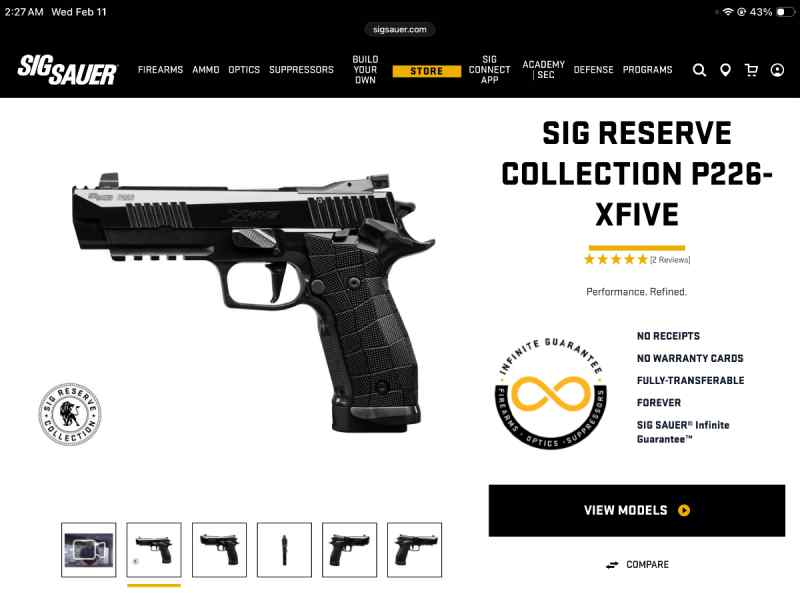 Gorgeous SIG Reserve Collection P226 X5 Legion!!!!