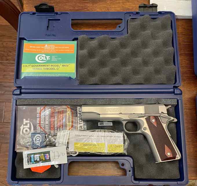 Colt 45acp Stainless National Match Unfired