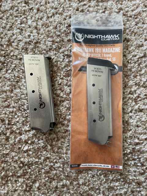 Nighthawk 1911 officer frame mags