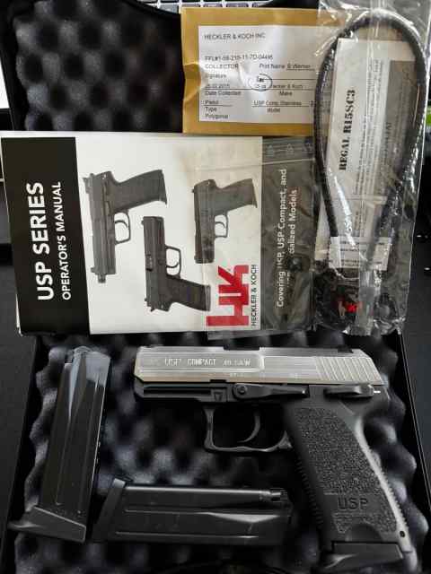 HK H&amp;K Heckler Koch USP 40 Compact Stainless Sig 