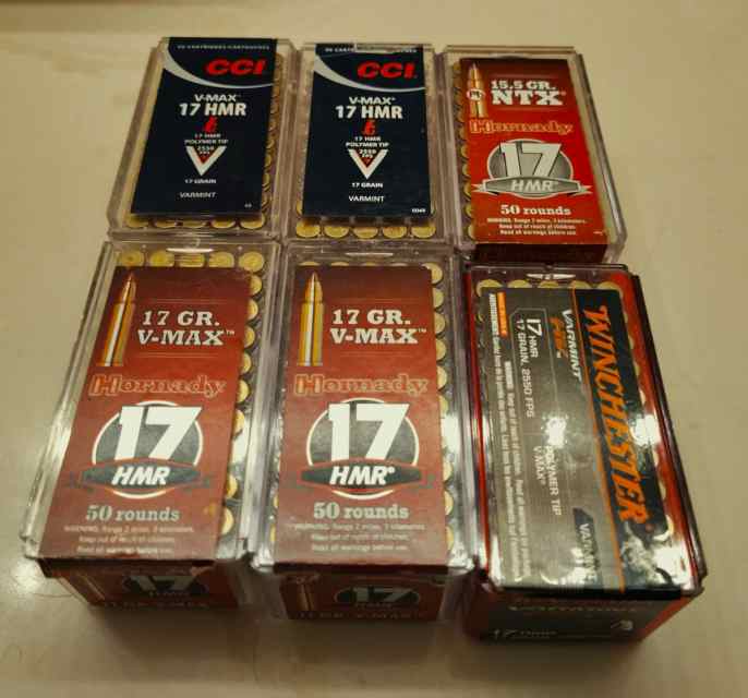 Hornady, CCI, Winchester 17HMR Ammo