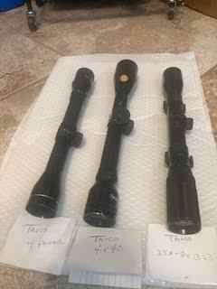 SCOPES , Tasco ,4, 4x40 , 2.5 powers , Preowned