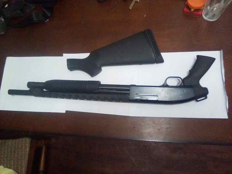 maverick 88 with heat shield pistol grip +stock 