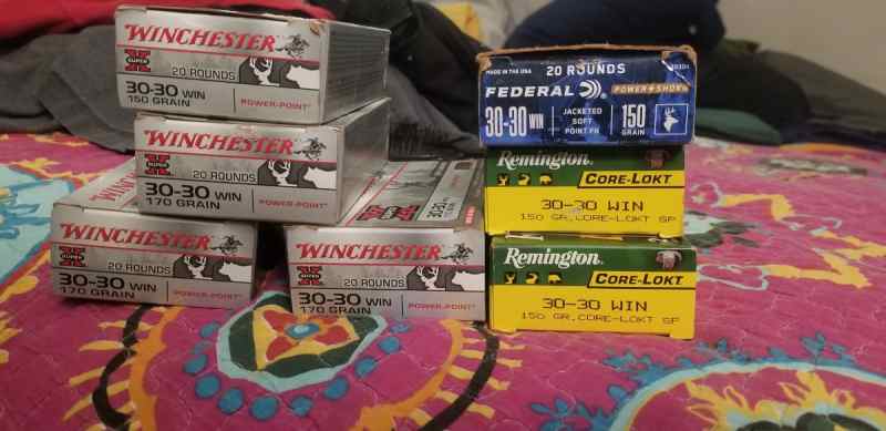 Ammo  30-30 Winchester...270 Winchester..6.5x55 pp